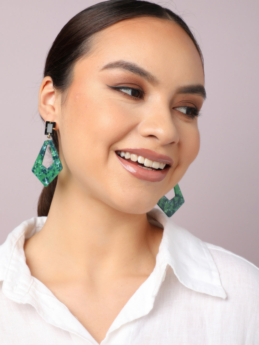 Gold Plated Party Designer Stone Drop Earring For Women