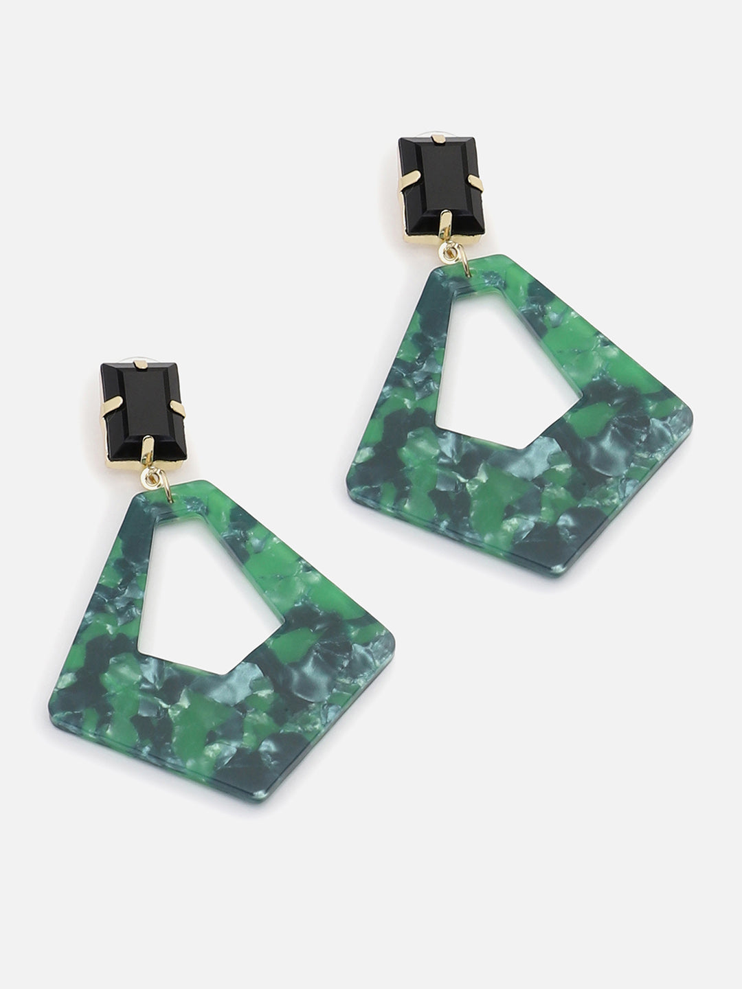 Gold Plated Party Designer Stone Drop Earring For Women