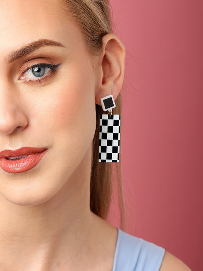 Gold Plated Party Designer Stone Drop Earring For Women