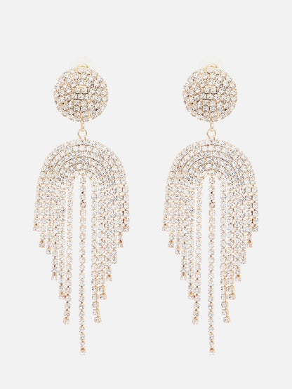 Silver Plated Party Designer Stone Drop Earring For Women