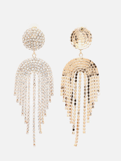 Silver Plated Party Designer Stone Drop Earring For Women