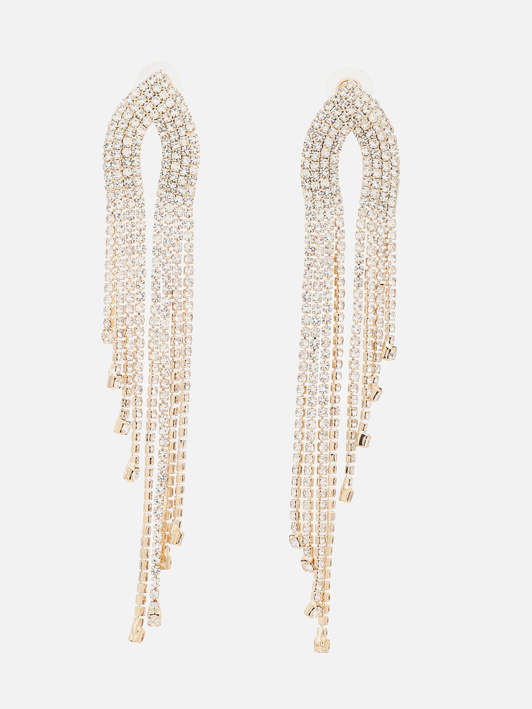 Gold Plated Party Designer Stone Drop Earring For Women