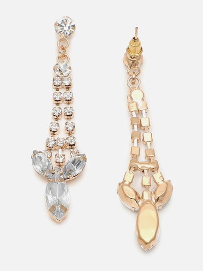 Gold Plated Party Designer Stone Drop Earring For Women