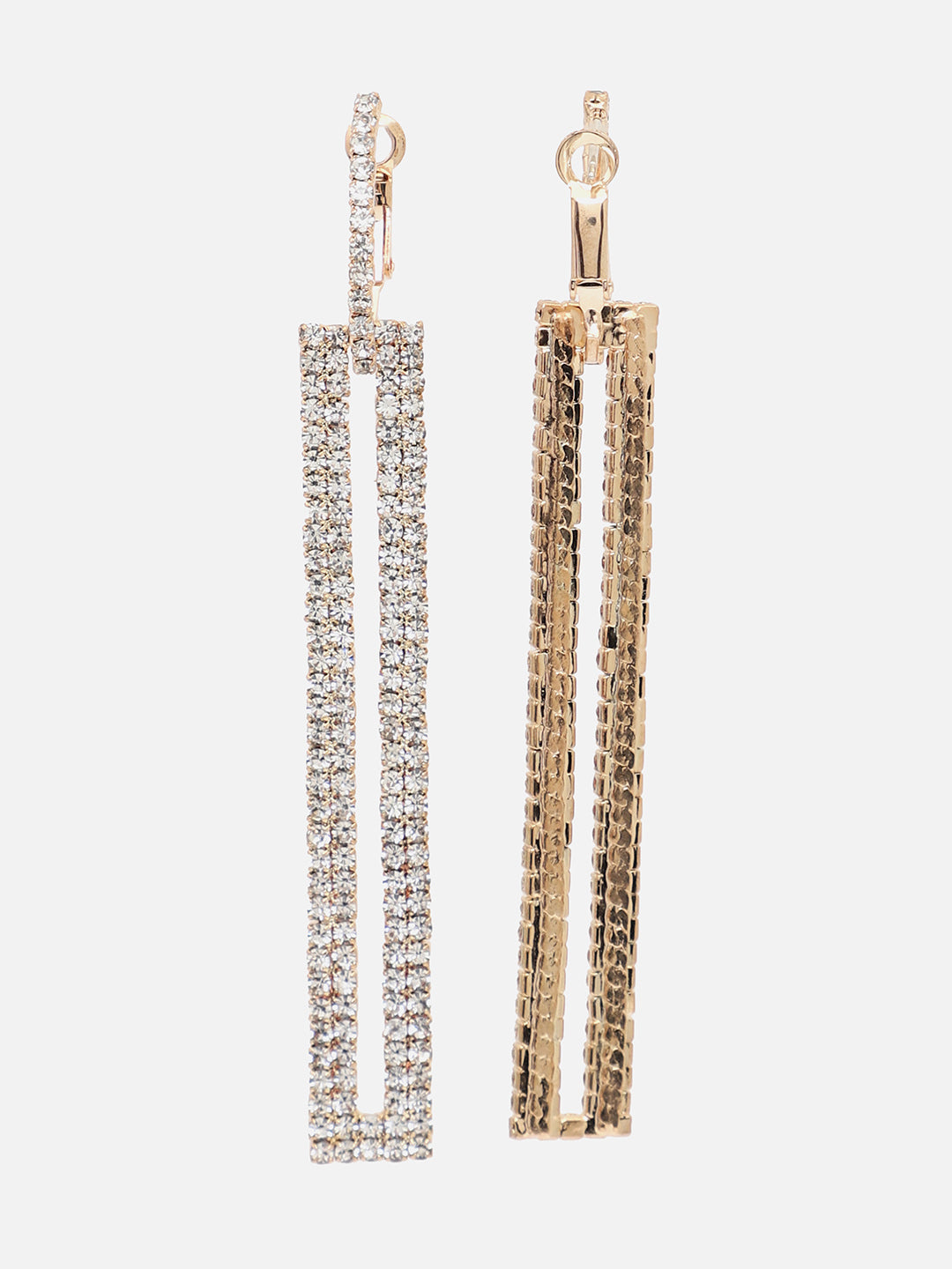 Gold Plated Party Designer Stone Drop Earring For Women