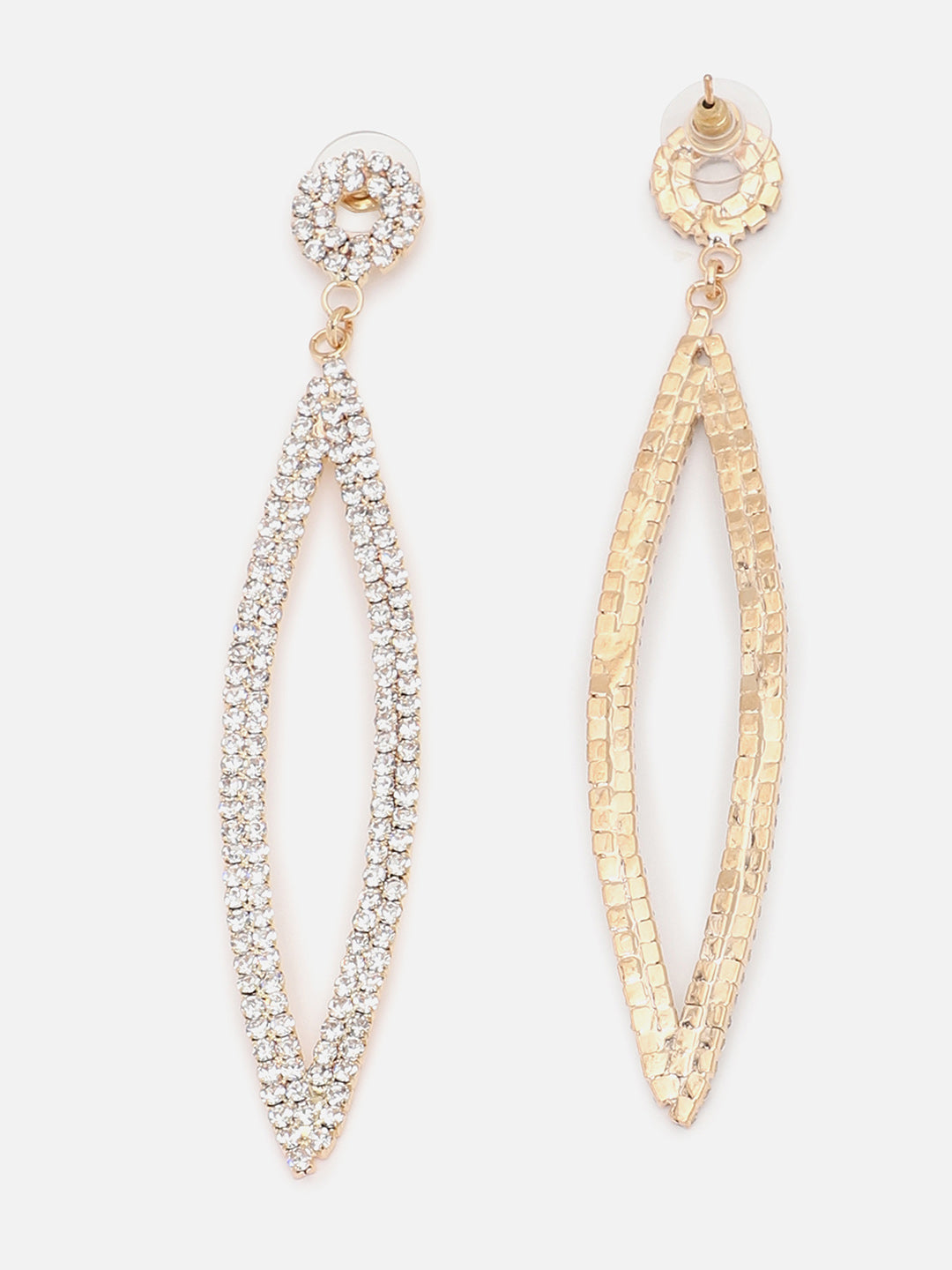 Gold Plated Party Designer Stone Drop Earring For Women