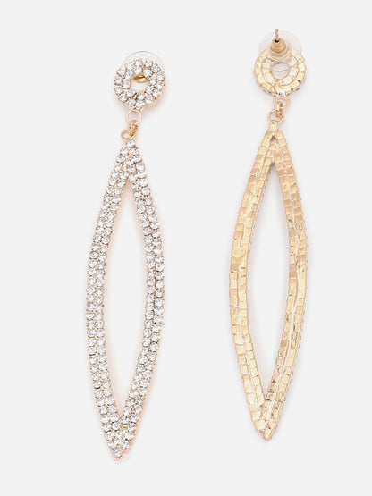Gold Plated Party Designer Stone Drop Earring For Women