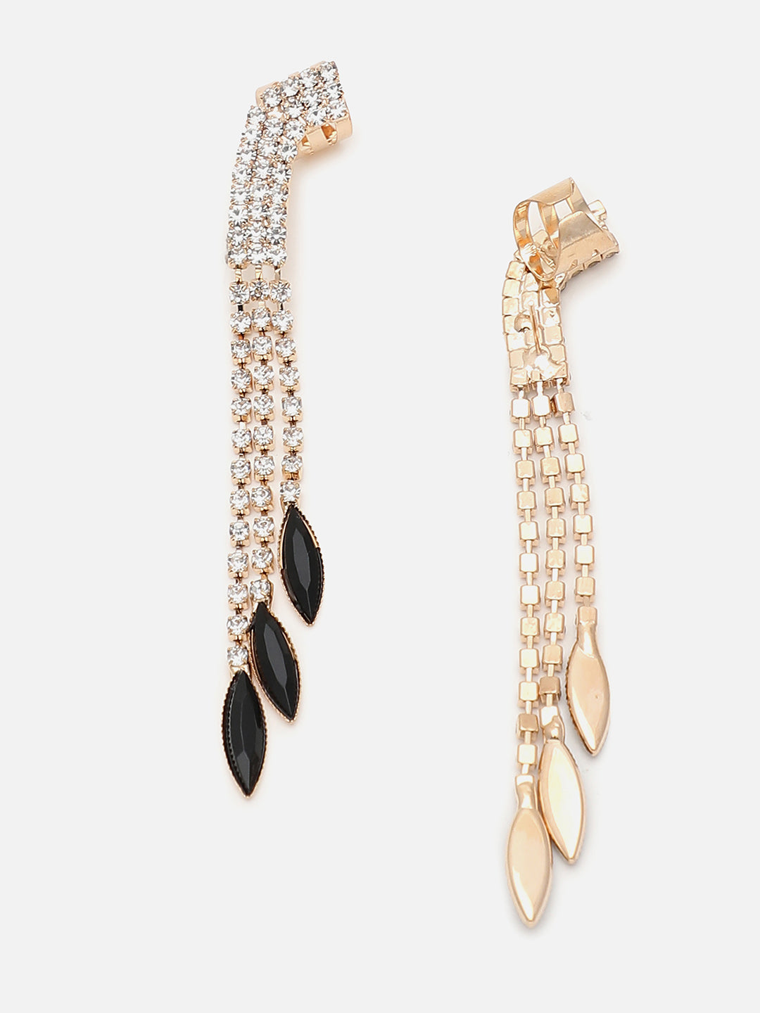 Gold Plated Party Designer Stone Drop Earring For Women