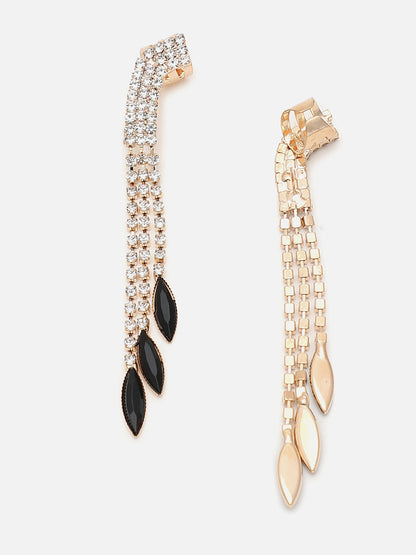 Gold Plated Party Designer Stone Drop Earring For Women