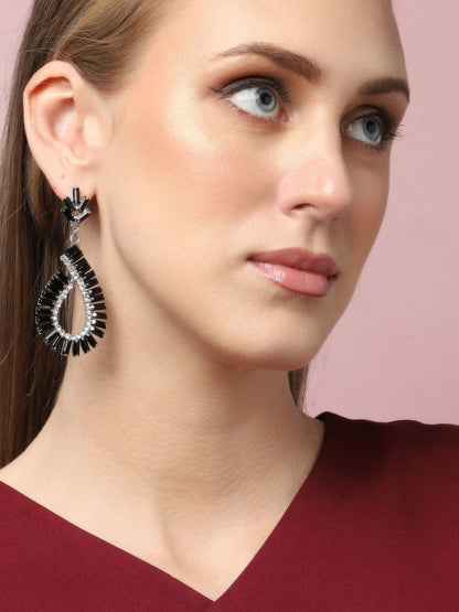 Gold Plated Party Designer Stone Drop Earring For Women