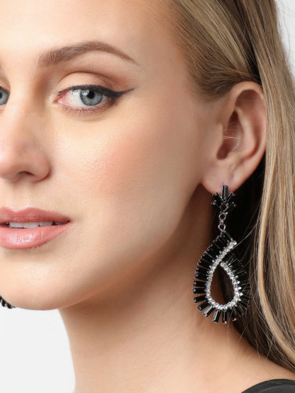 Gold Plated Party Designer Stone Drop Earring For Women