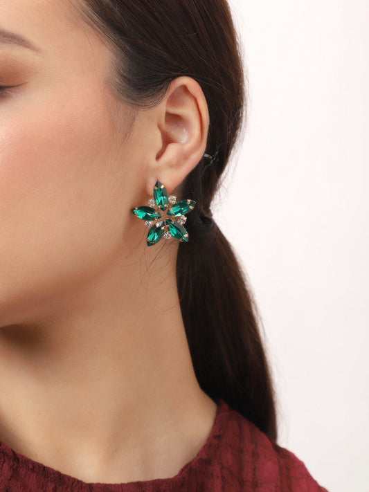 Gold Plated Party Designer Stone Stud For Women