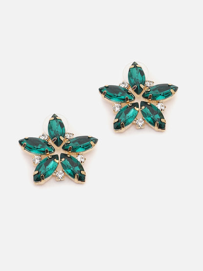 Gold Plated Party Designer Stone Stud For Women