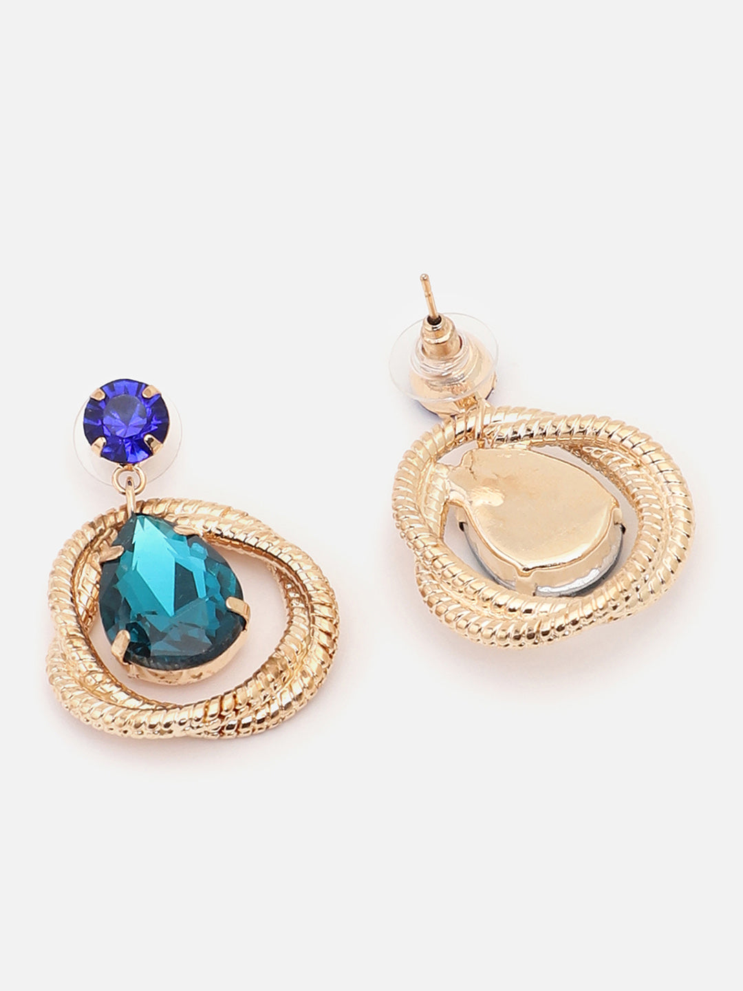 Gold Plated Party Designer Stone Drop Earring For Women