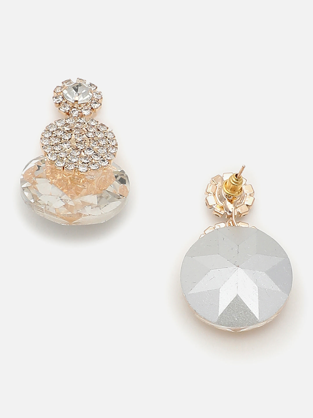 Gold Plated Party Designer Stone Drop Earring For Women