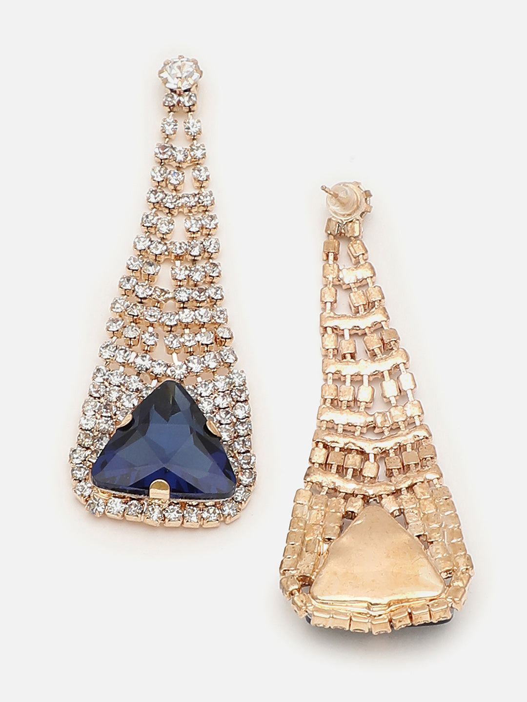 Gold Plated Party Designer Stone Drop Earring For Women