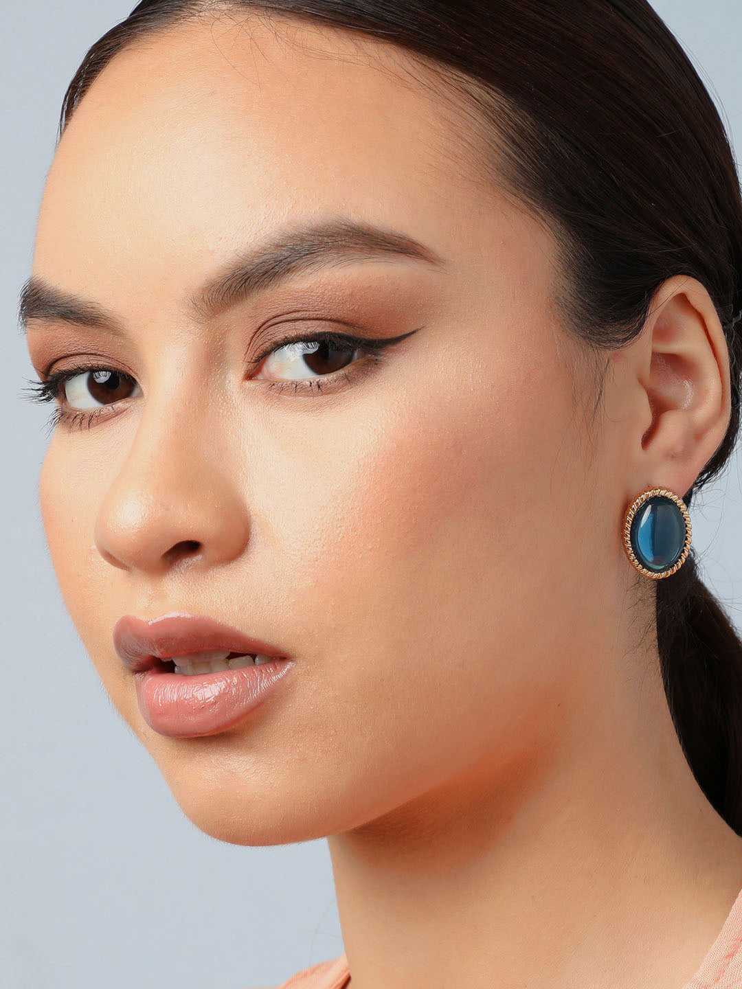 Gold Plated Party Designer Stone Stud For Women