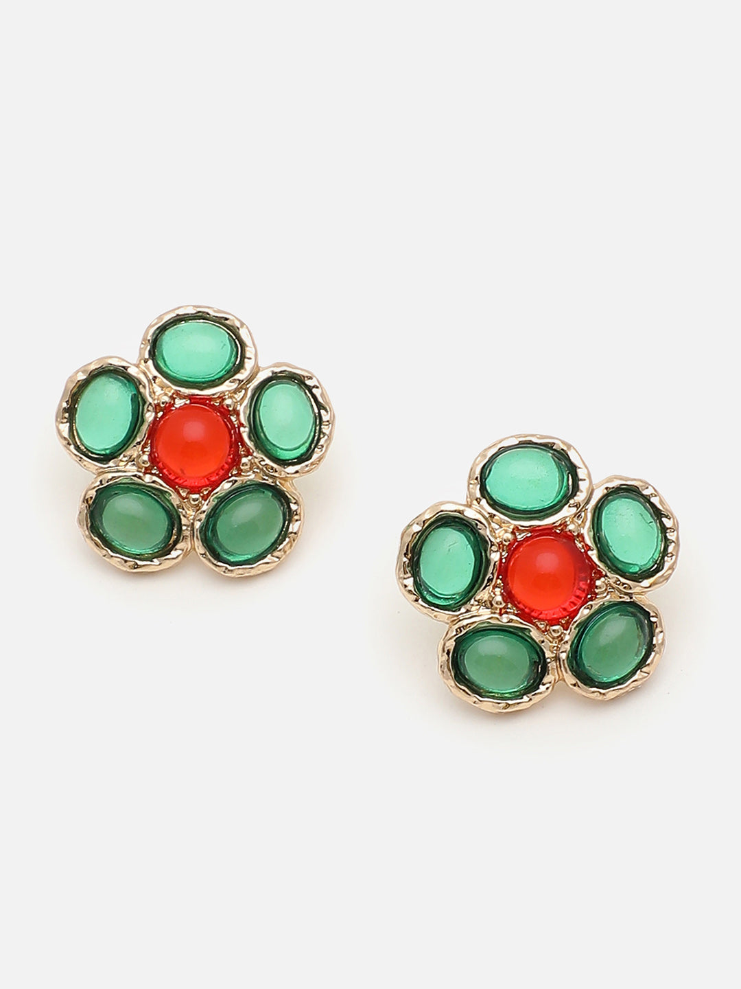 Gold Plated Party Designer Stone Stud For Women