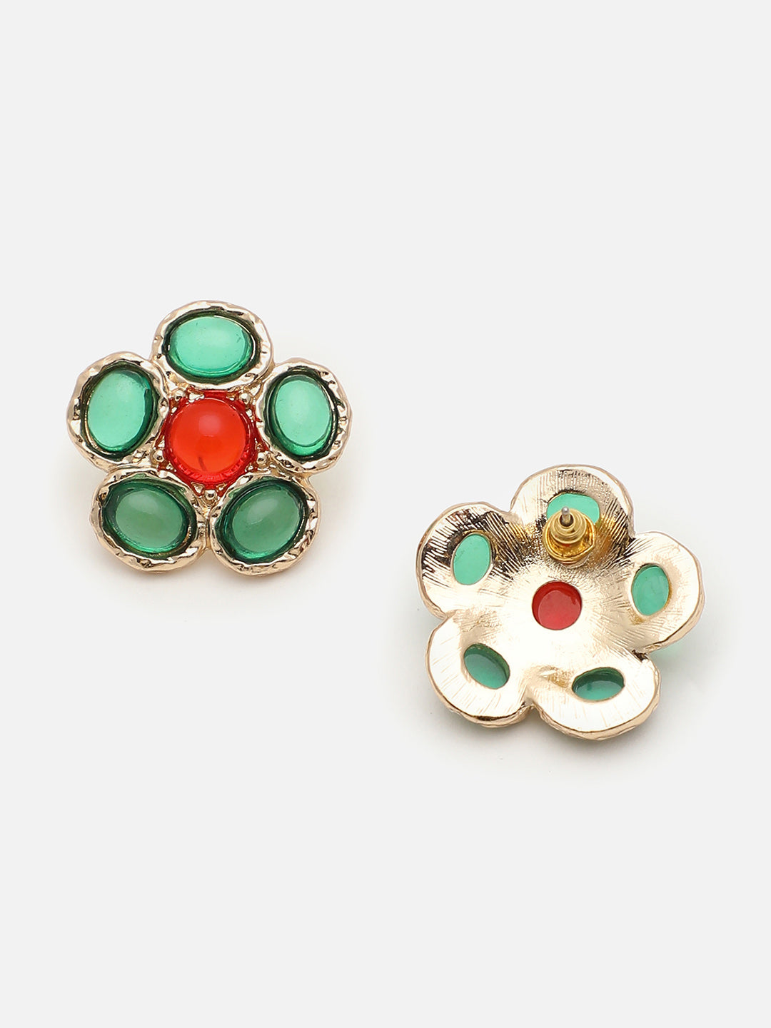 Gold Plated Party Designer Stone Stud For Women