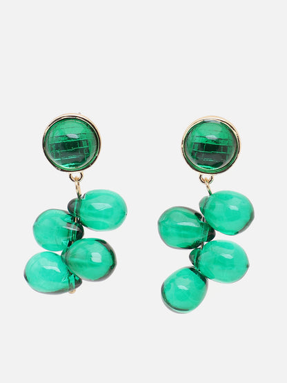 Gold Plated Party Designer Stone Drop Earring For Women