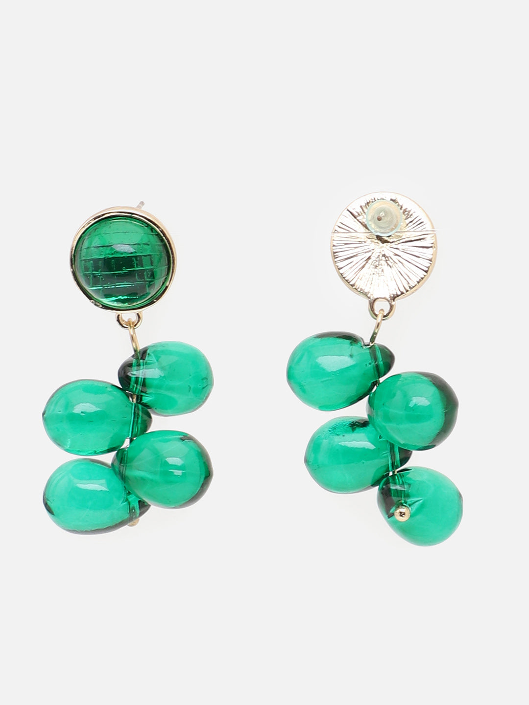Gold Plated Party Designer Stone Drop Earring For Women