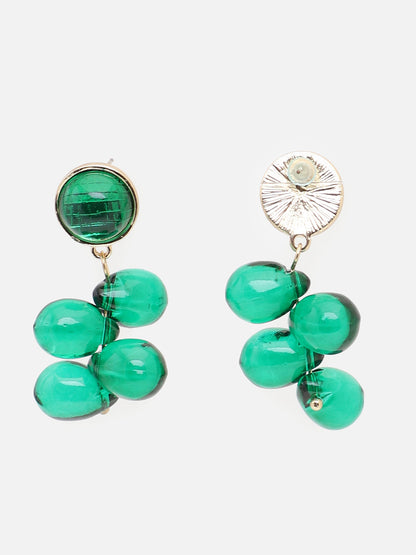 Gold Plated Party Designer Stone Drop Earring For Women