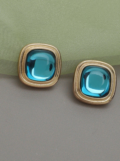 Gold Plated Party Designer Stone Stud For Women
