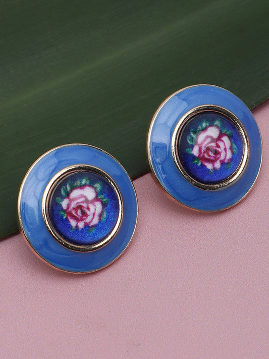 Gold Plated Party Designer Stone Stud For Women
