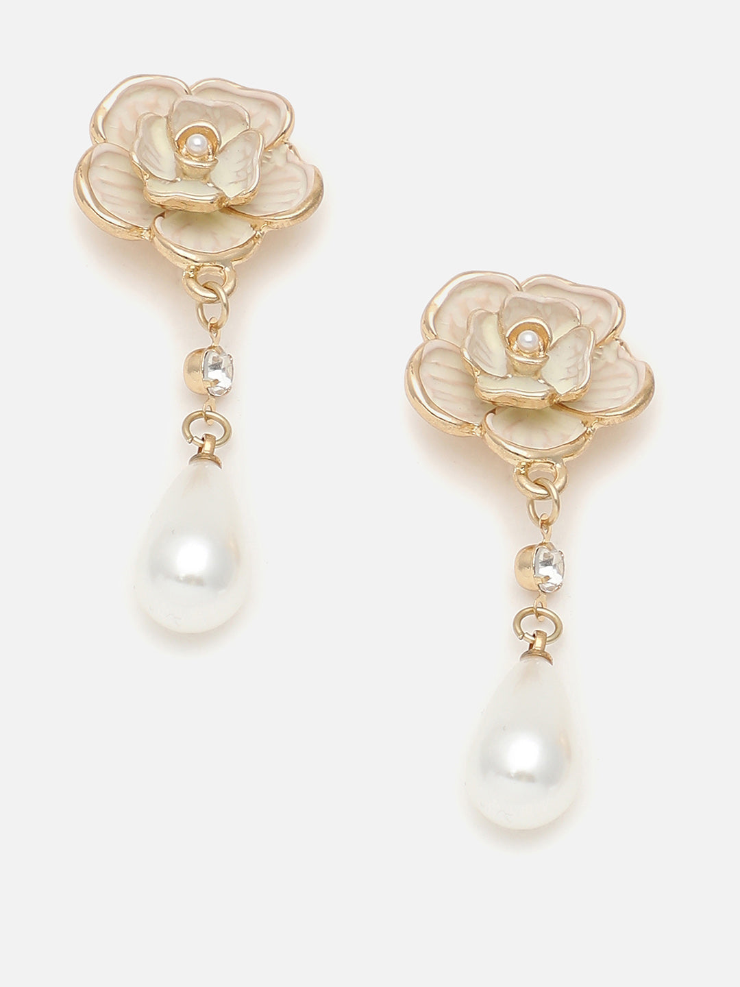 Gold Plated Party Pearls Drop Earring For Women