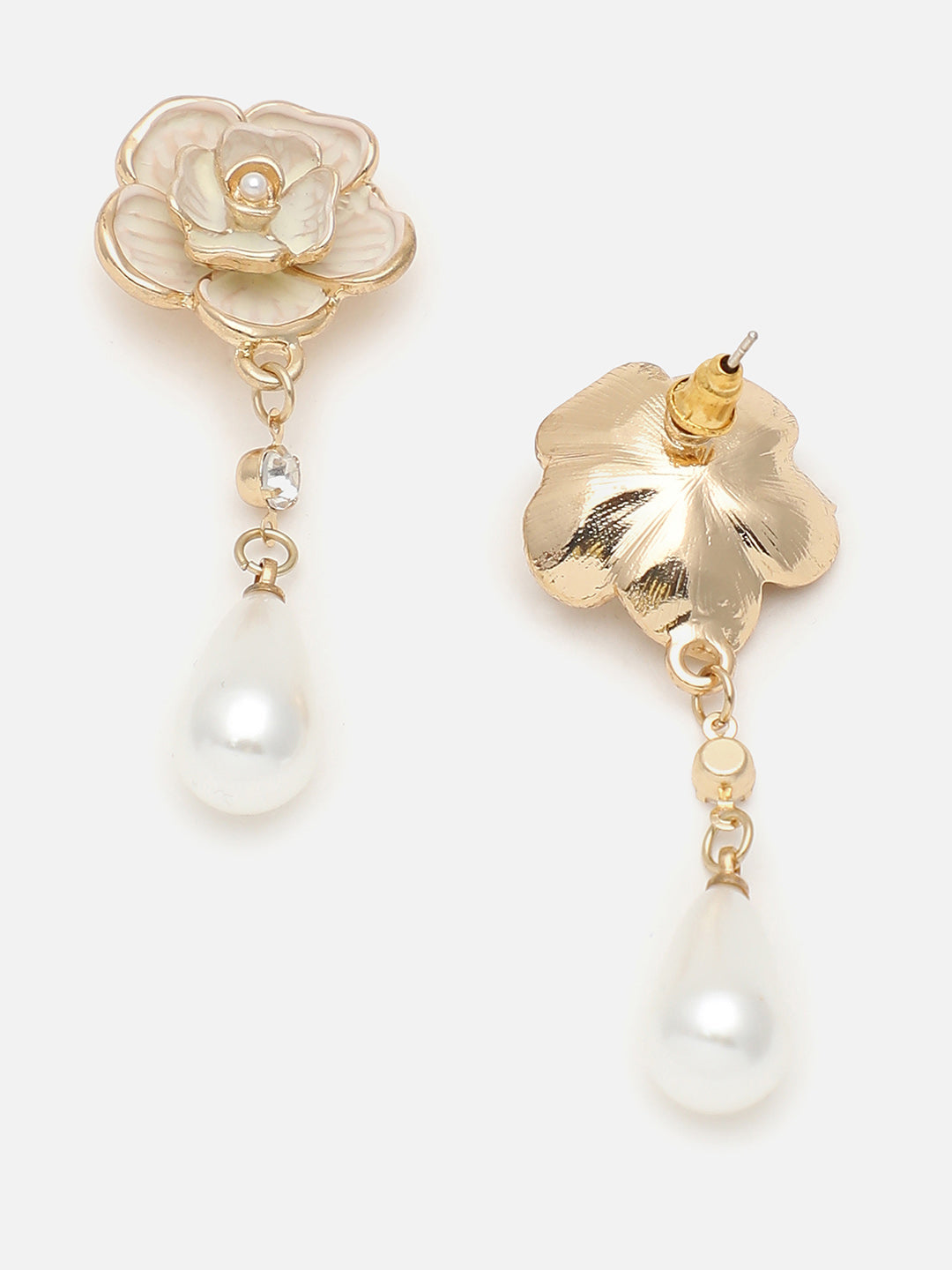 Gold Plated Party Pearls Drop Earring For Women