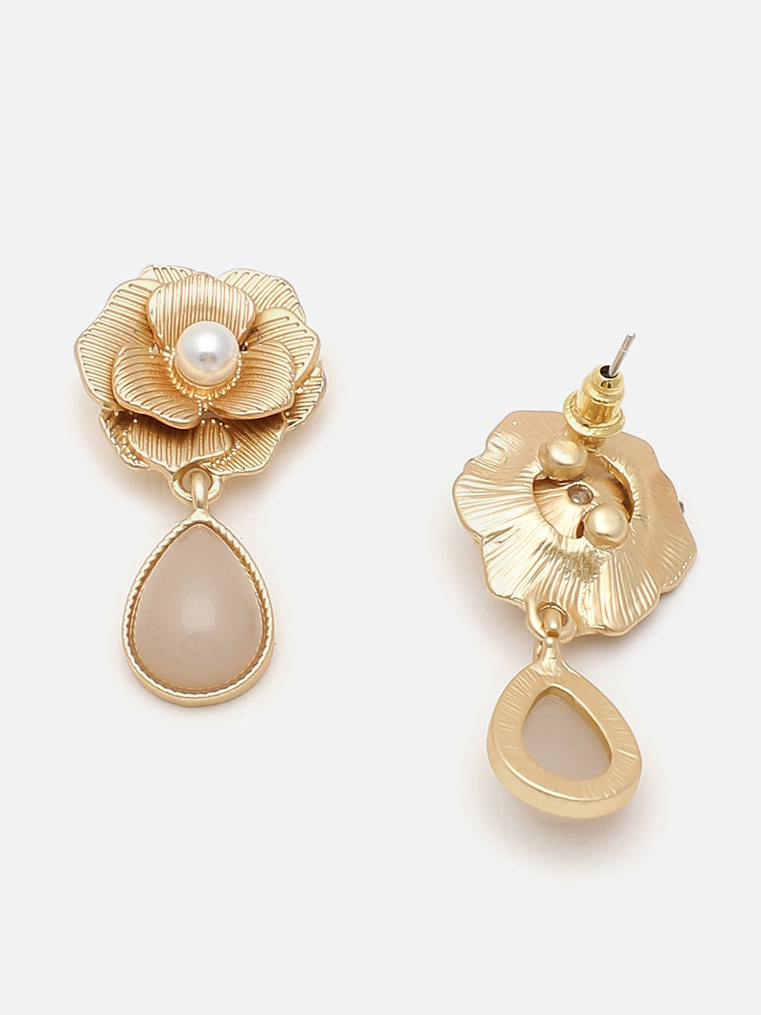 Gold Plated Party Designer Stone Drop Earring For Women
