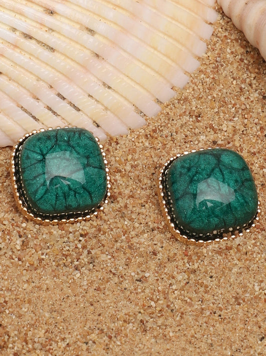 Gold Plated Party Designer Stone Stud For Women