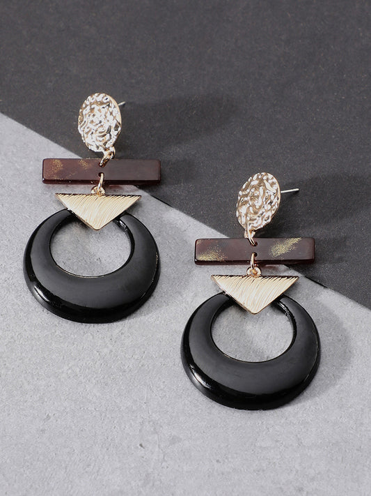 Gold Plated Party Designer Stone Drop Earring For Women