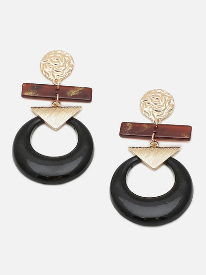 Gold Plated Party Designer Stone Drop Earring For Women