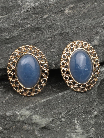 Gold Plated Party Designer Stone Stud For Women