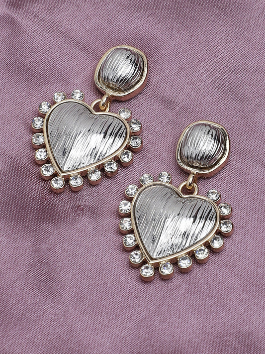 Gold Plated Party Designer Stone Drop Earring For Women
