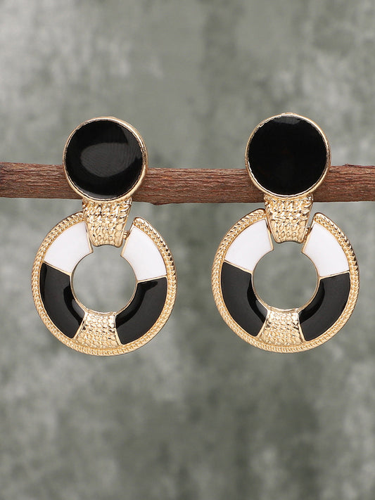Gold Plated Party Designer Stone Drop Earring For Women