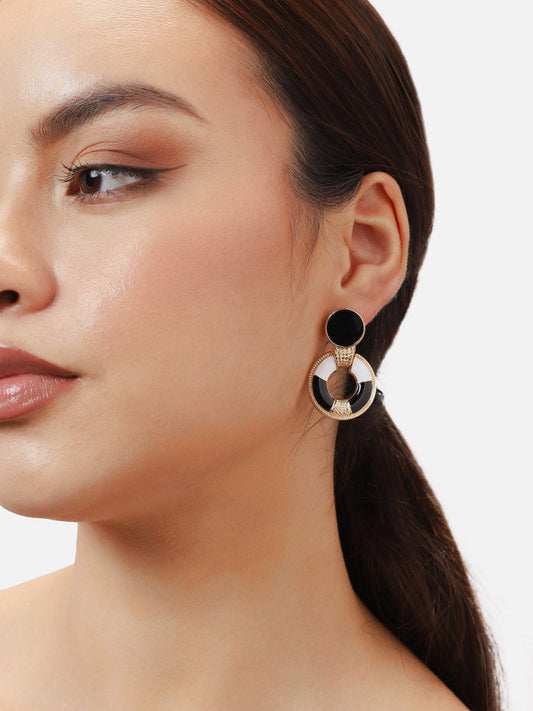 Gold Plated Party Designer Stone Drop Earring For Women