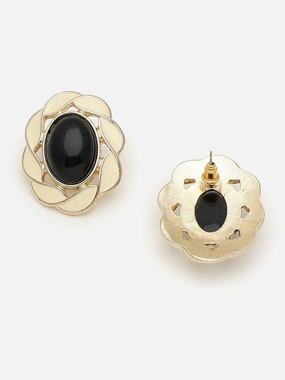 Gold Plated Party Designer Stone Stud For Women