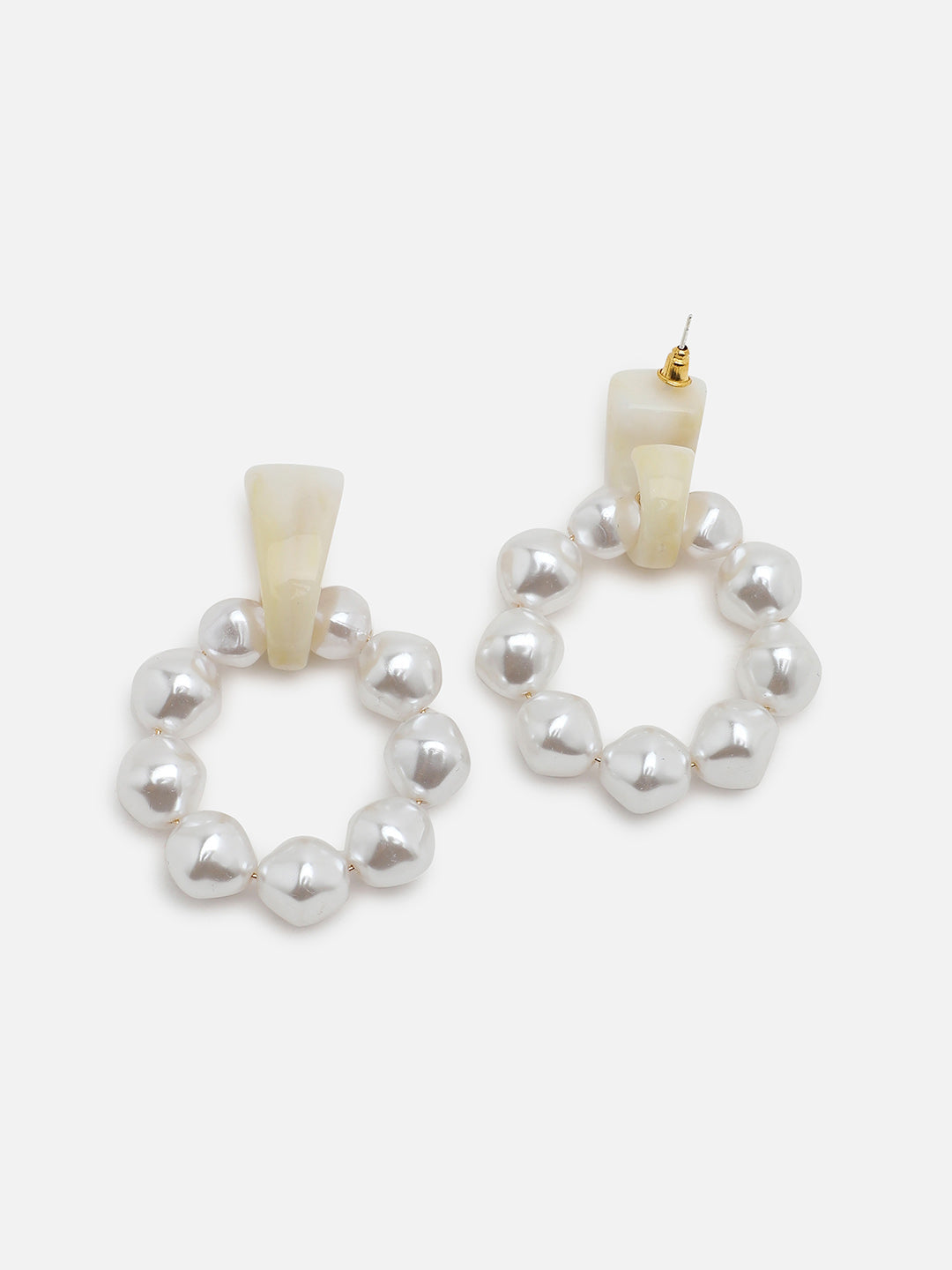 Gold Plated Party Pearls Drop Earring For Women