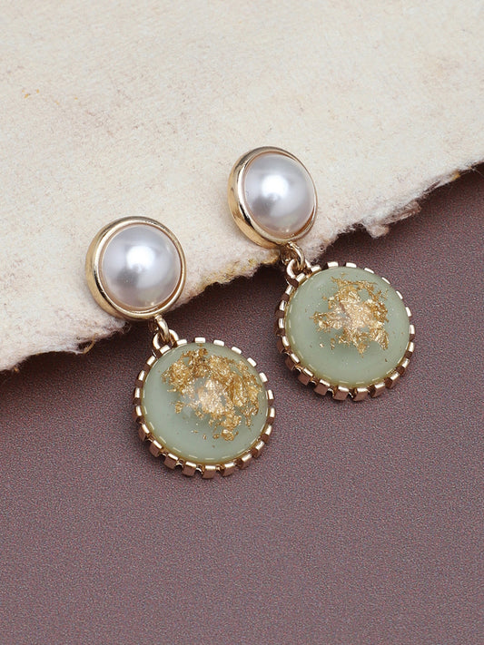 Gold Plated Party Designer Stone Drop Earring For Women