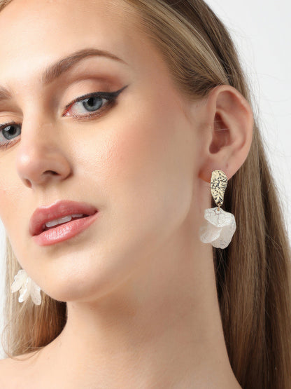 Gold Plated Party Designer Stone Drop Earring For Women