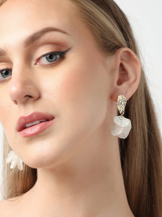 Gold Plated Party Designer Stone Drop Earring For Women
