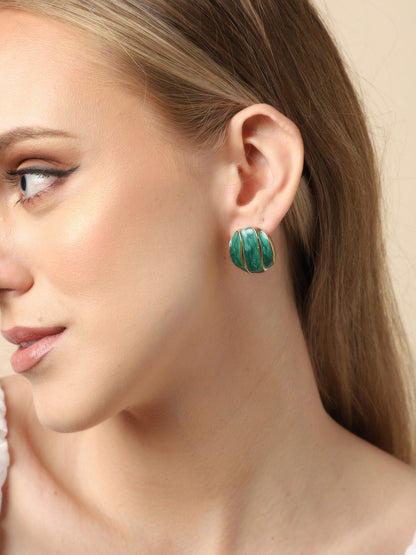 Gold Plated Party Designer Stone Stud For Women