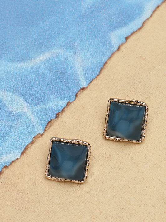 Gold Plated Party Designer Stone Stud For Women