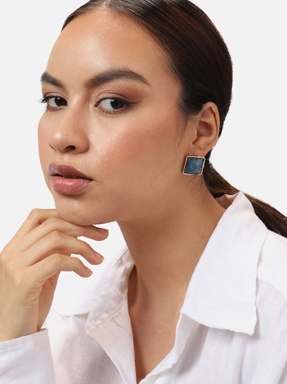 Gold Plated Party Designer Stone Stud For Women