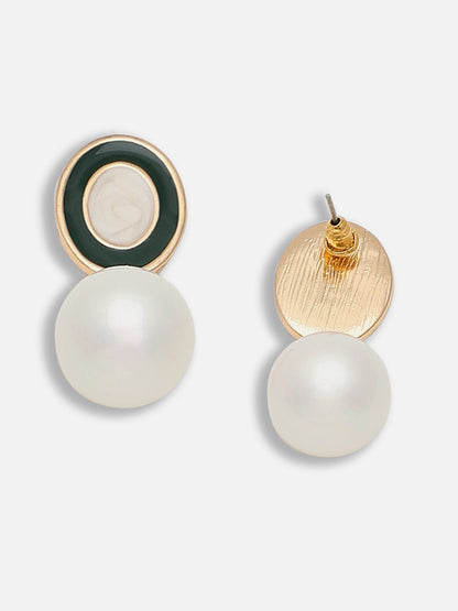 Gold Plated Party Pearls Drop Earring For Women
