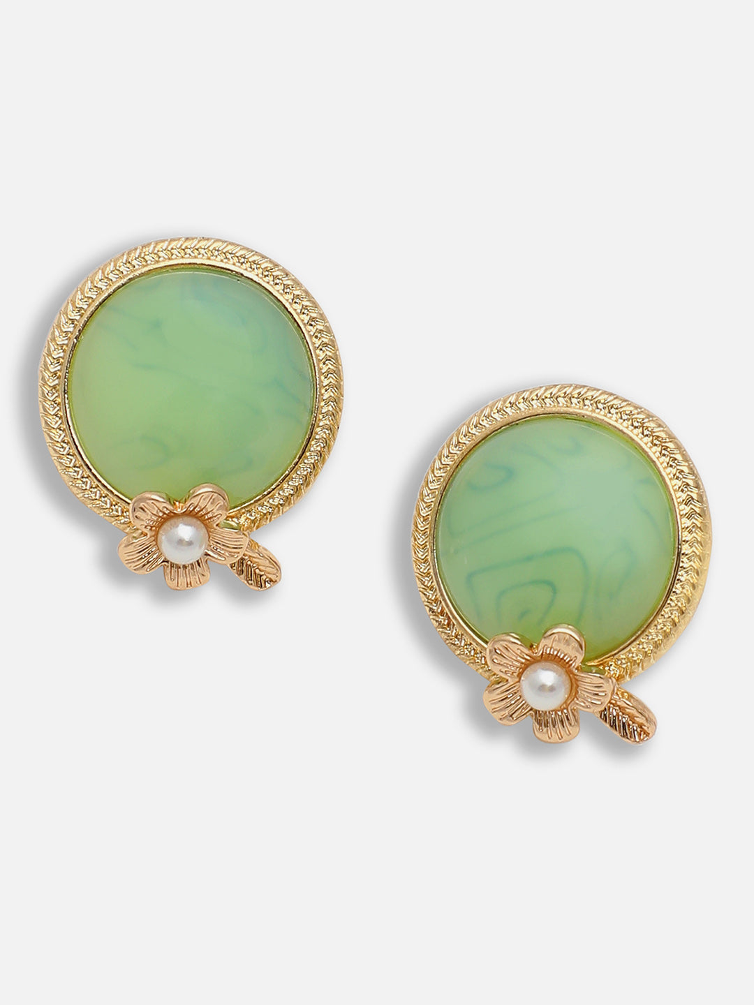 Gold Plated Party Designer Stone Stud For Women