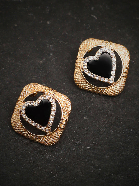 Gold Plated Party Designer Stone Stud For Women