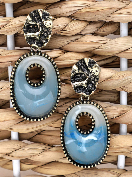 Gold Plated Party Designer Stone Drop Earring For Women