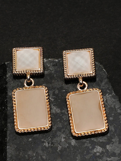Gold Plated Party Designer Stone Drop Earring For Women